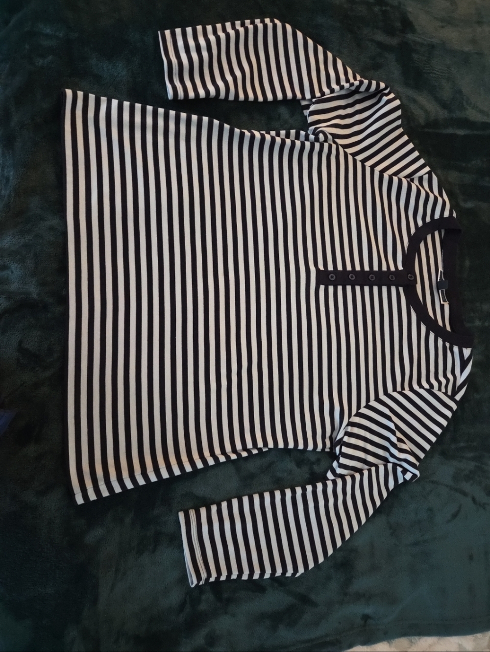 KAREN SCOTT Striped NAVY and White Women’s Top SZ 2X